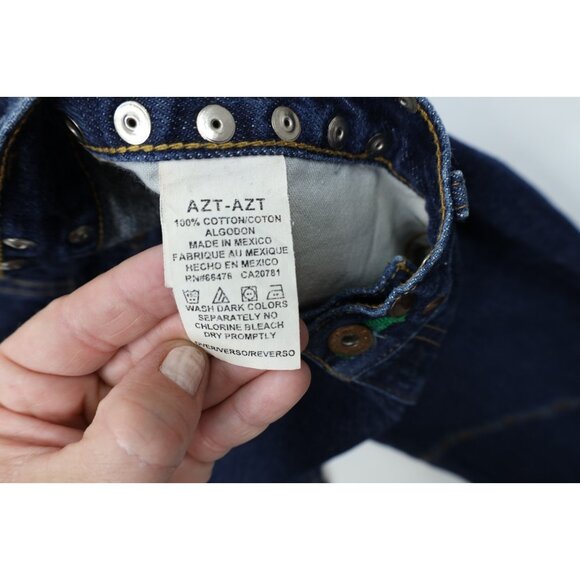 Vintage Y2K 2000 Tommy Hilfiger Womens 9 Copper Rivet Hipster Flared Denim Jeans - Picture 9 of 15